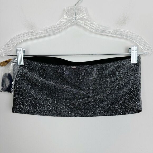 VICTORIA’S SECRET PINK | NEW Black Shimmer Two Piece Swimsuit Women’s Size M - Picture 9 of 16